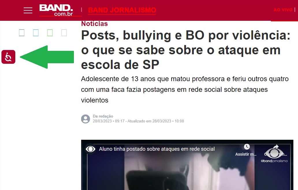 Para acessar as ferramentas basta clicar no ícone no canto superior esquerdo