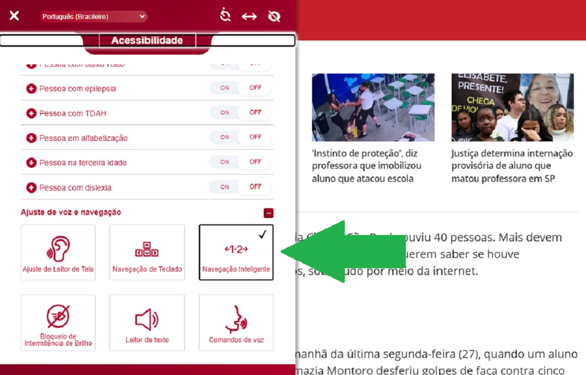 Navegação inteligente