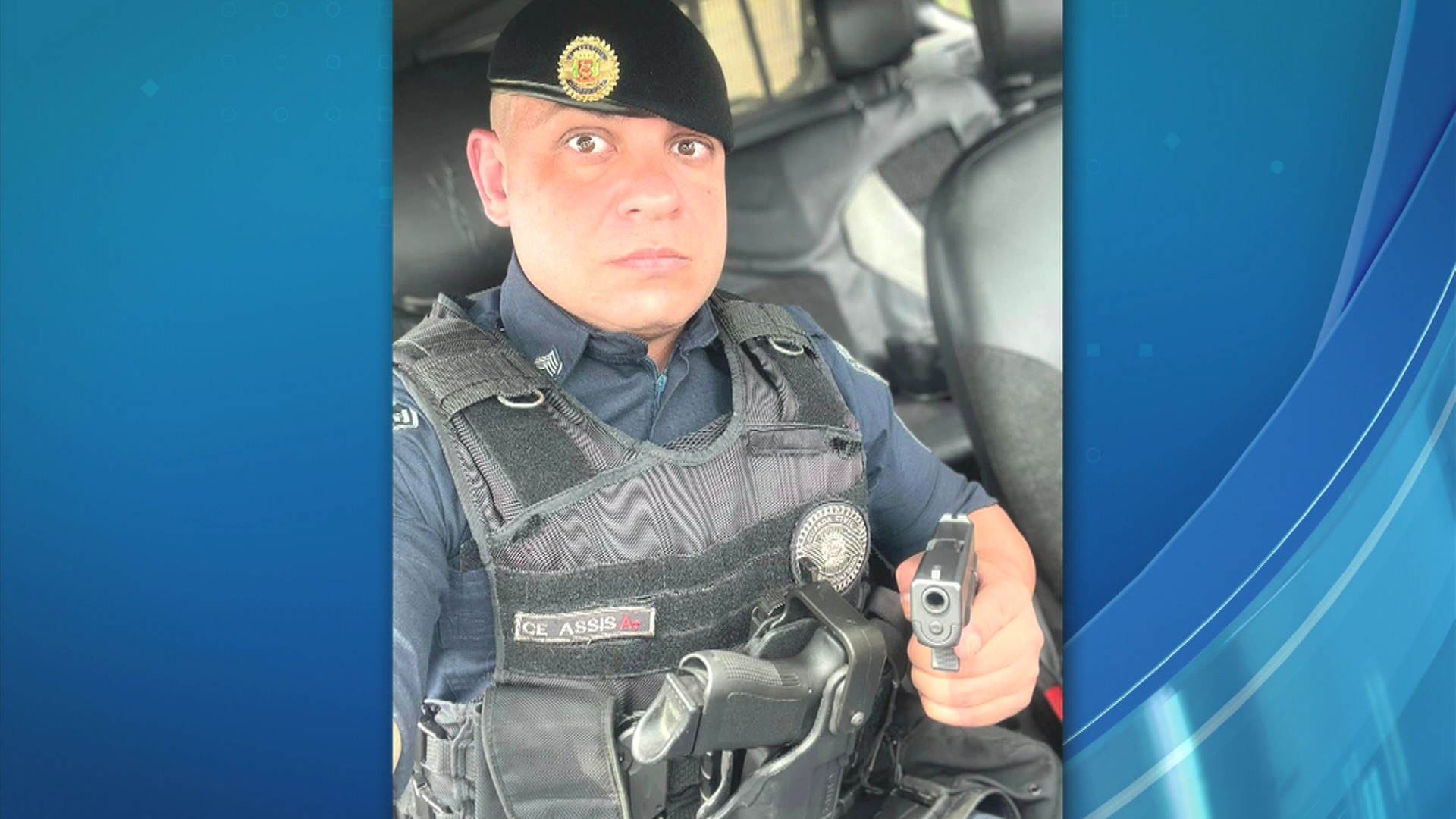 O guarda civil Elisson de Assis foi afastado (Foto: Band)