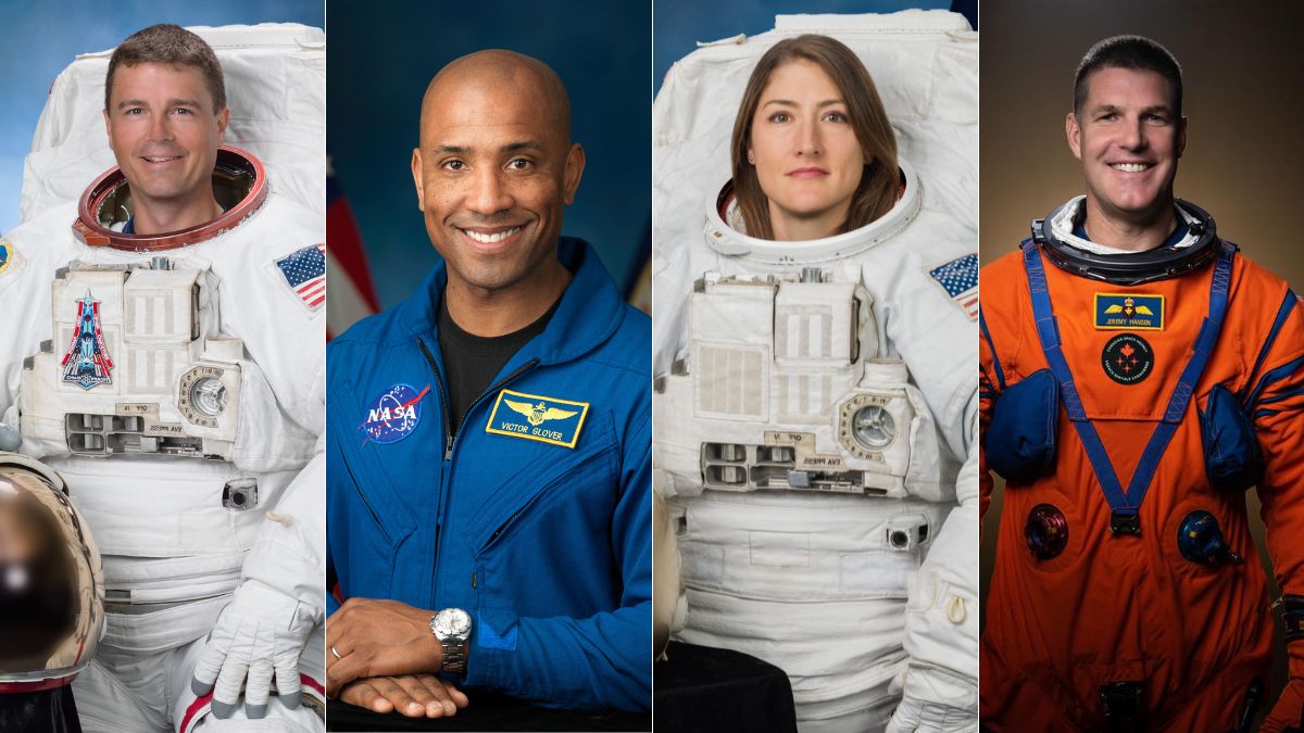 Reid Wiseman, Victor Glover, Christina Hammock Koch e Jeremy Hansen