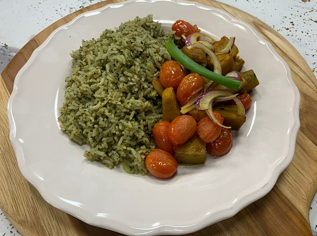 Arroz verde com mix de legumes| Band Receitas