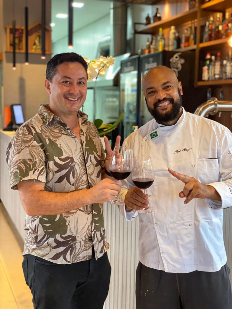 José Sergio com o sócio, Andre Oliveira.