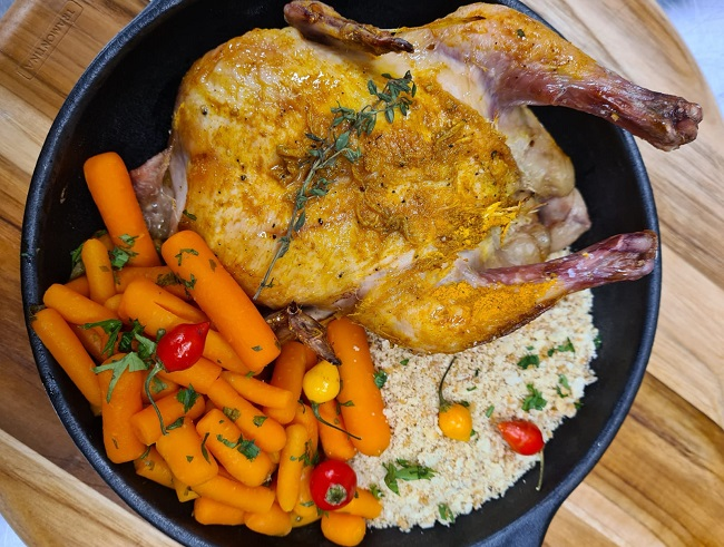 Galeto Assado com Farofa | Receita Swift