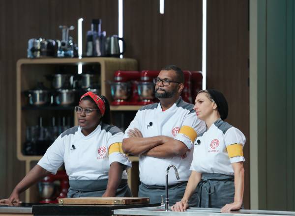 Ellen, Wilson e Marília no 2º episódio do MasterChef Profissionais