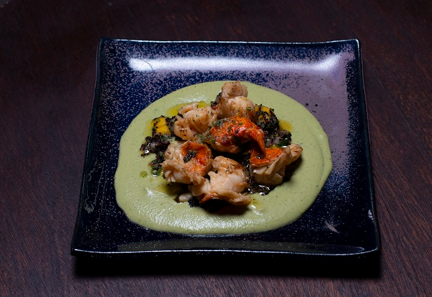 Lagosta com Salada de Quinoa e Creme de Aspargos e Ervilha | Band Receitas