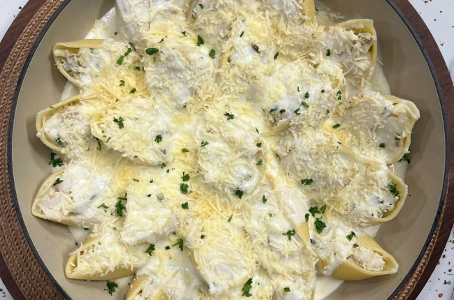Conchiglione com bacalhau e palmito | Band Receitas