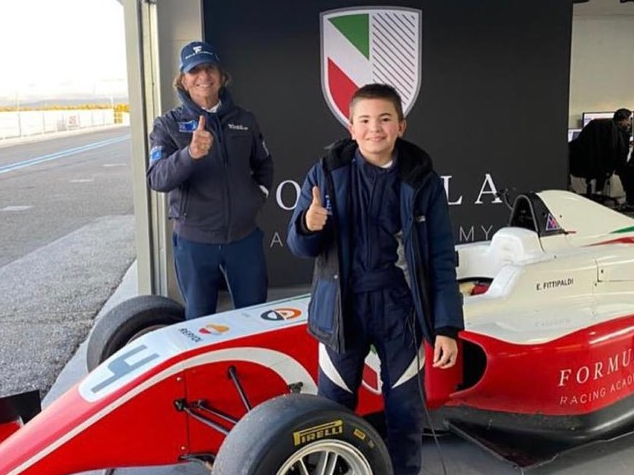 Emerson Fittipaldi se impressiona com filho na F-4 aos 14 anos