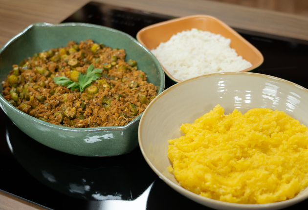 Carne moída com quiabo e arroz | Band Receitas