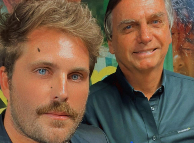 Thiago Gagliasso e o presidente Jair Bolsonaro, ambos do PL (Foto: Reprodução/Instagram)