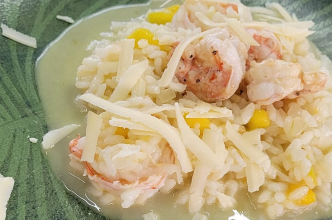Risoto de camarão com manga | Band Receitas