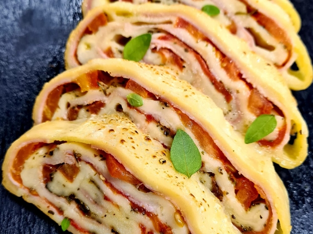 Rocambole de massa de pastel | Band Receitas