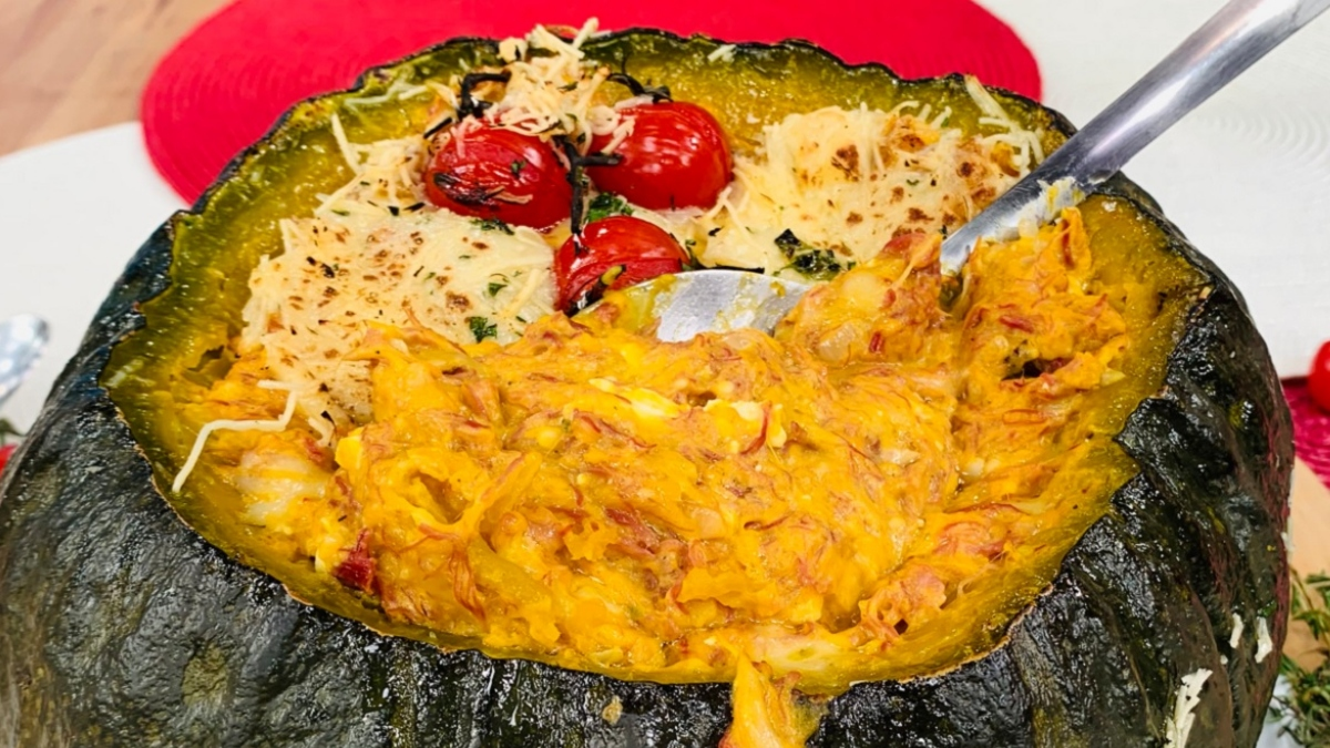 Abóbora recheada e gratinada | Band Receitas