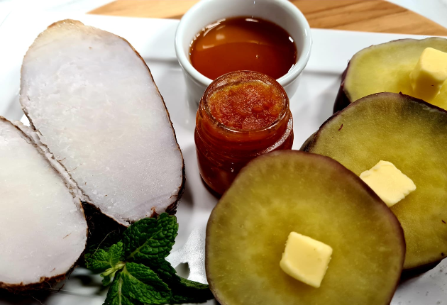 Batata-doce e inhame cozidos com mel | Band Receitas