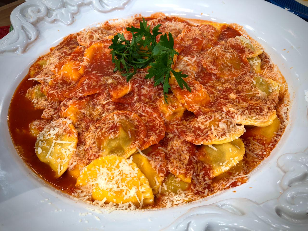 Ravióli de abóbora com paçoca e de ricota com espinafre | Band Receitas