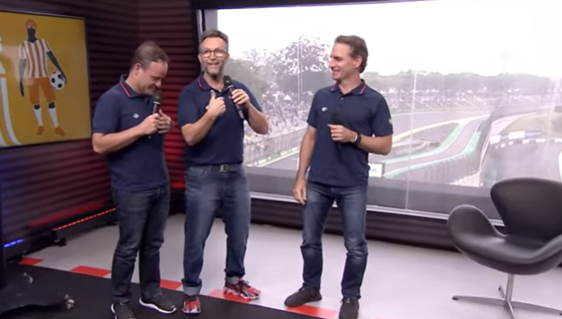 Na F1, Neto se declara a Rubinho, diverte Mari Becker e repete: “Não tenho ingresso!”