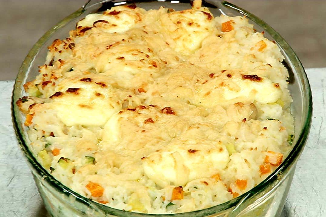 Arroz ao forno com legumes e cogumelo | Band Receitas